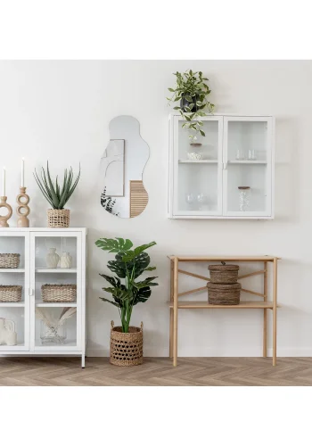 HOUSE NORDIC Desio kurv, m. lg, rund - natur bananflet (st med 2)