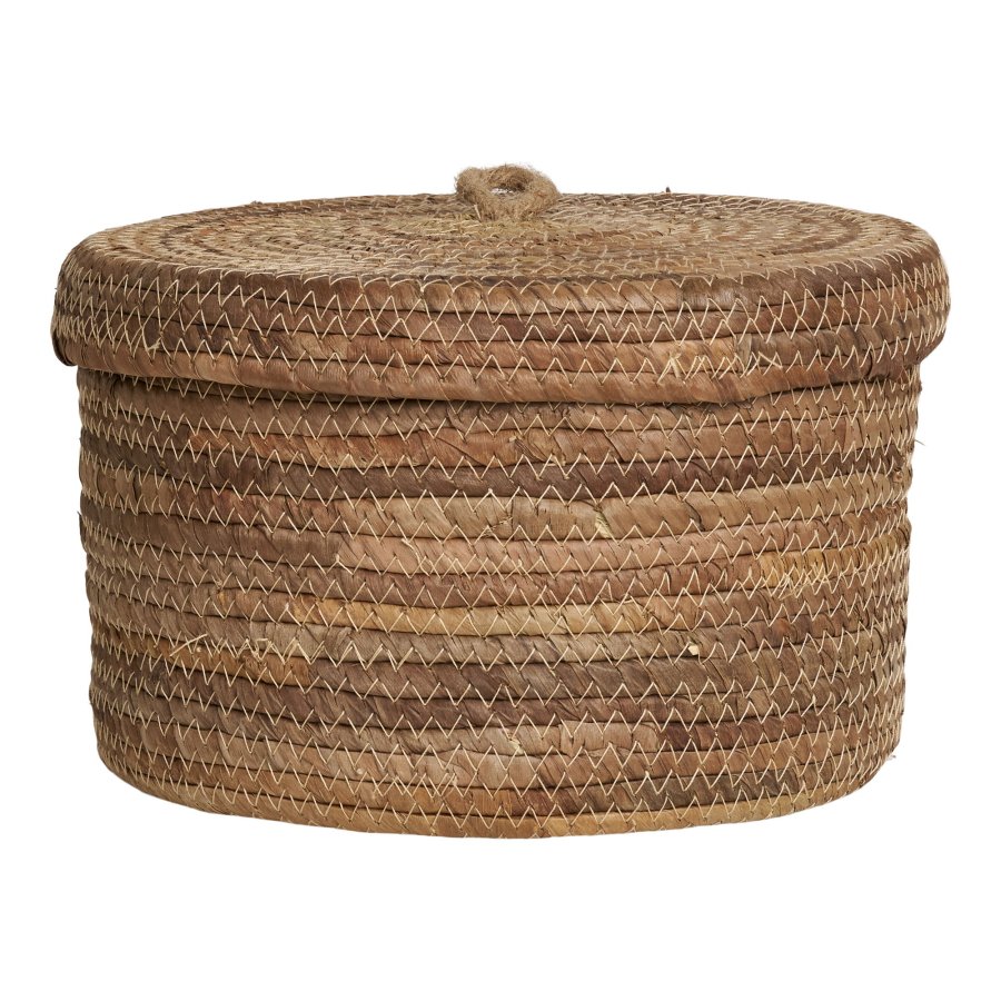 HOUSE NORDIC Desio kurv, m. lg, rund - natur bananflet (st med 2)