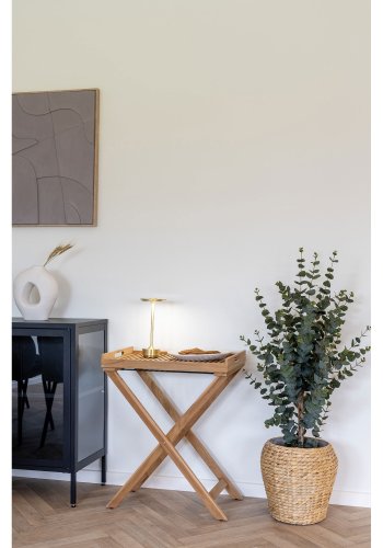 HOUSE NORDIC Denia kurv, rund - natur vandhyacint (34,5x34,5)