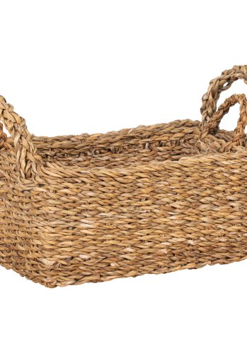 HOUSE NORDIC Morella kurv, m. hank, rektangulr - natur sgrs (st med 2)