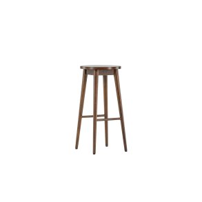 VIND COLLECTION Mollösand barstol, m. fodsttte - mocca gummitr