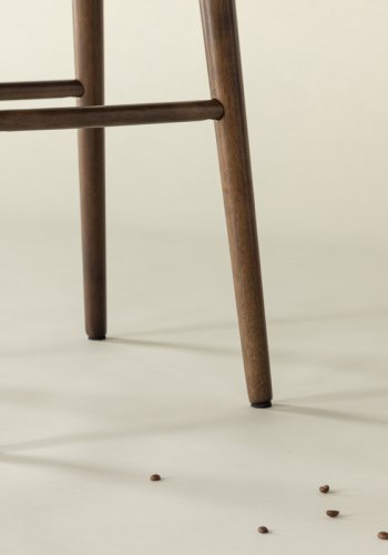 VIND COLLECTION Mollösand barstol, m. fodsttte - mocca gummitr