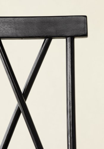 VIND KOLLEKTION Mollöström barstol, m. rygln og fodsttte - sort gummitr