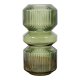HOUSE NORDIC vase, rund - grn glas (H:24,5)