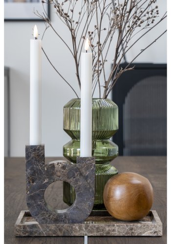 HOUSE NORDIC vase, rund - grn glas (H:24,5)