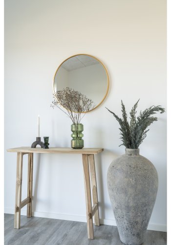 HOUSE NORDIC vase, rund - grn glas (H:24,5)