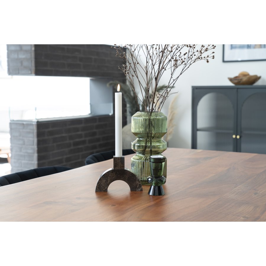 HOUSE NORDIC vase, rund - grn glas (H:24,5)