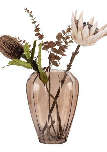 HOUSE NORDIC  Vase - Vase, glas, brun, 22x29 cm