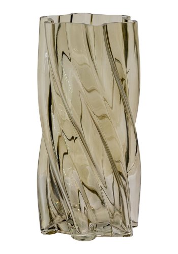 HOUSE NORDIC Vase, mundblst glas, rget grn, 12,5x25 cm