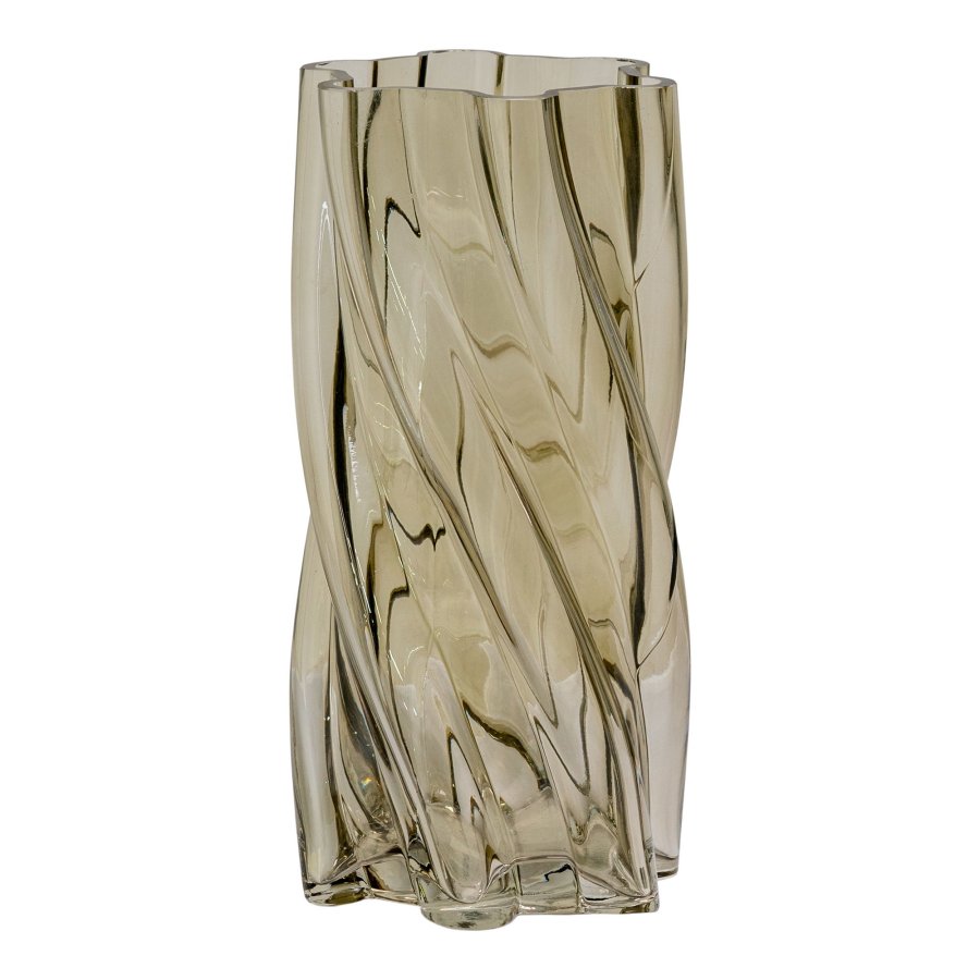 HOUSE NORDIC Vase, mundblst glas, rget grn, 12,5x25 cm