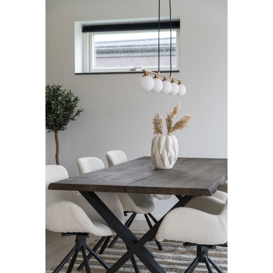 HOUSE NORDIC Vase, keramik, beige, 19,5x19,5x26 cm