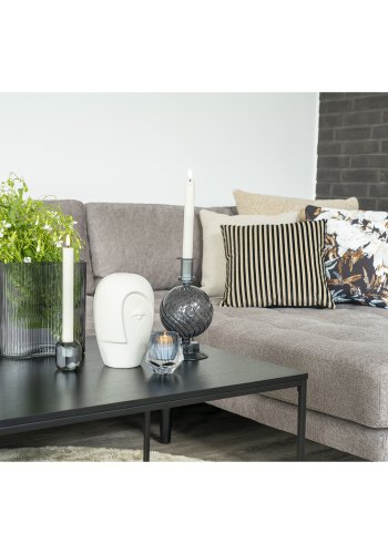 HOUSE NORDIC Keramik Vase - Vase i sand keramik med ansigt  12,5x13x19,5 cm