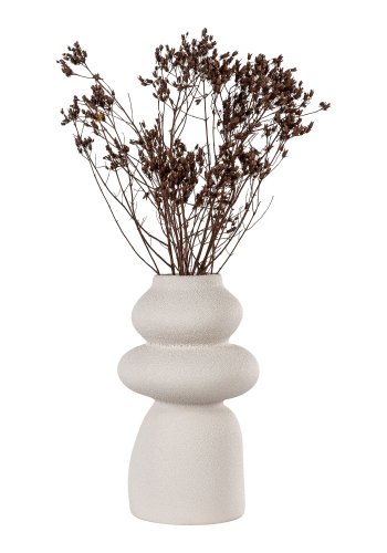 HOUSE NORDIC  Vase - Vase, keramik, beige, 14,5x26,5 cm