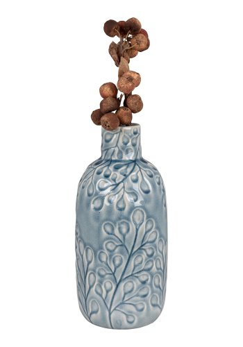 HOUSE NORDIC  Vase - Vase, keramik, bl, 12x26 cm