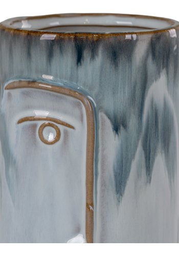 HOUSE NORDIC  Vase - Vase, keramik, bl, 9x17 cm