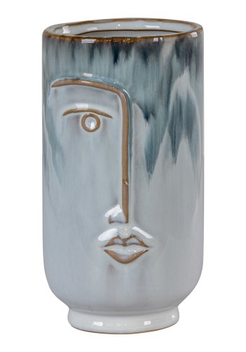 HOUSE NORDIC  Vase - Vase, keramik, bl, 9x17 cm