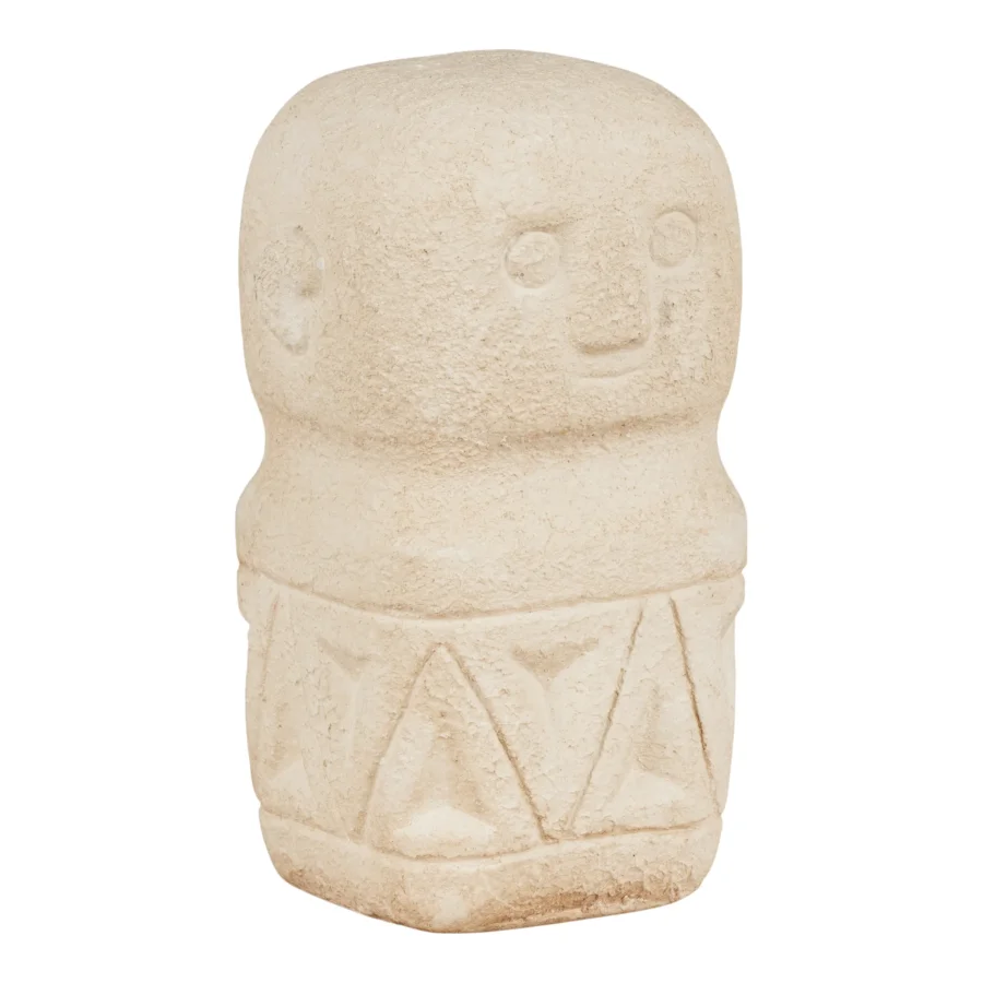 HOUSE NORDIC dekorations figur, kvadratisk - beige cement (5,5x5,5)