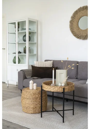 HOUSE NORDIC dekorations figur, kvadratisk - beige cement (6,5x6,5)