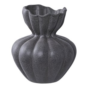 HOUSE NORDIC vase - sort keramik (17,2x19,4)