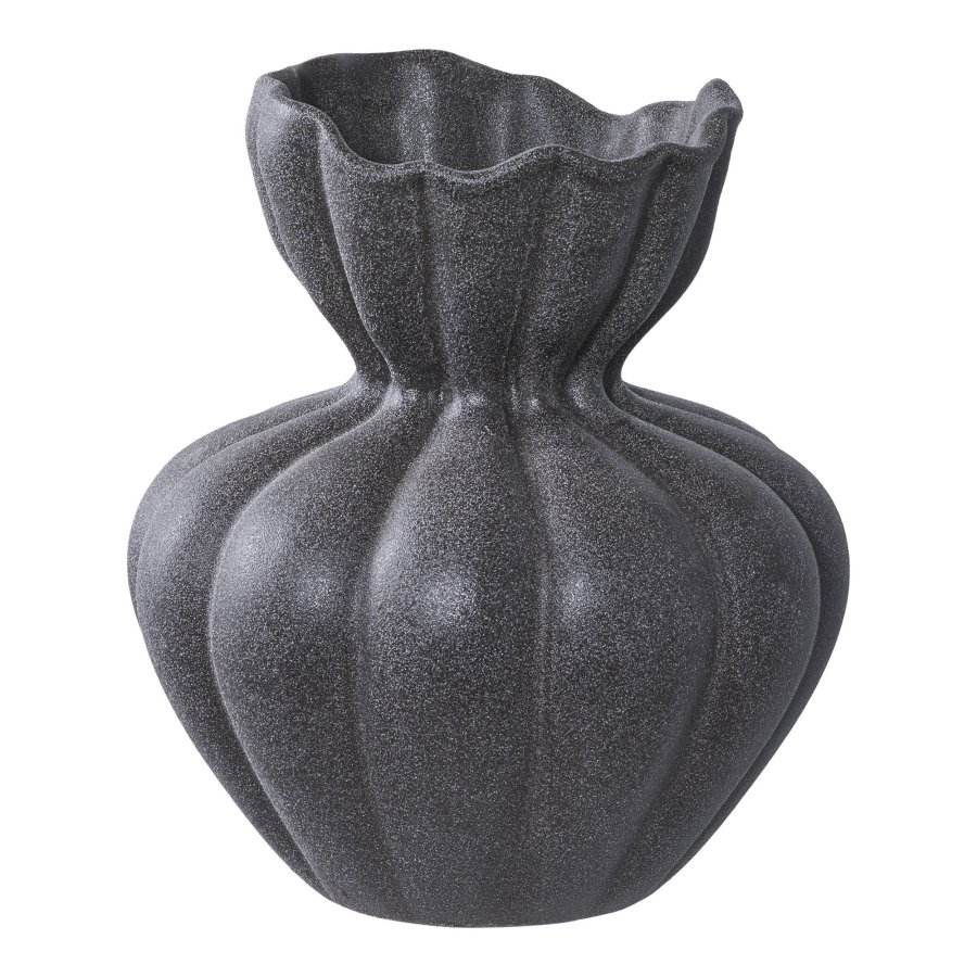 HOUSE NORDIC vase - sort keramik (17,2x19,4)