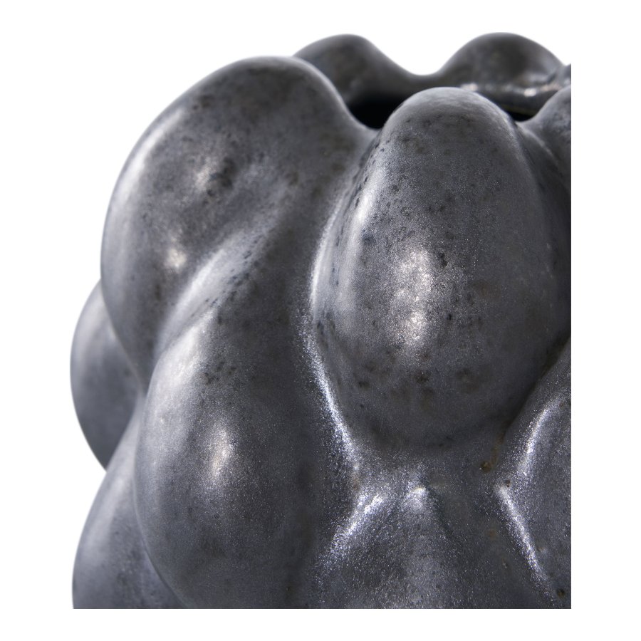 HOUSE NORDIC vase - sort keramik (14x15x19)