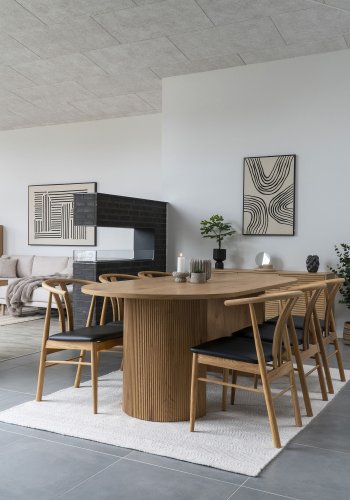 HOUSE NORDIC vase - sort keramik (14x15x19)