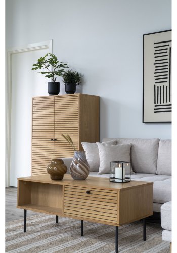 HOUSE NORDIC vase, rund - brun glas (16x23)