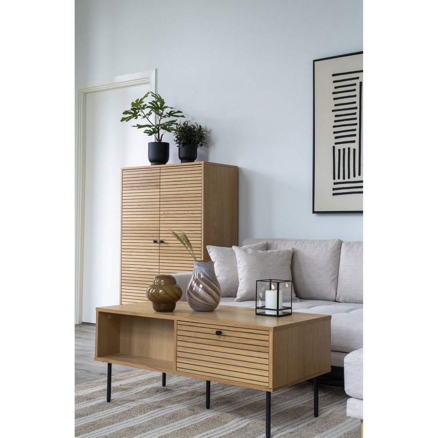 HOUSE NORDIC vase, rund - brun glas (16x23)