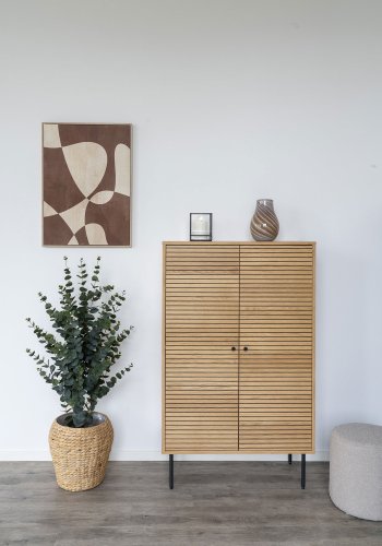 HOUSE NORDIC vase, rund - brun glas (16x23)