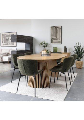 HOUSE NORDIC vase - grn/brun keramik (16x30)