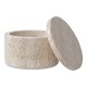HOUSE NORDIC dekorations krukke, m. lg - natur travertin (10x6,5)