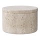 HOUSE NORDIC dekorations krukke, m. lg - natur travertin (10x6,5)
