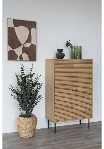 HOUSE NORDIC vase, organisk - smoked grn glas (21x12x26,5)