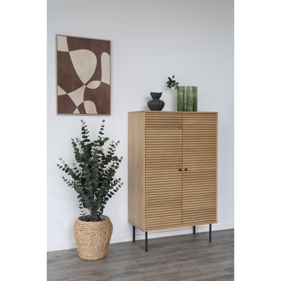 HOUSE NORDIC vase, organisk - smoked grn glas (21x12x26,5)