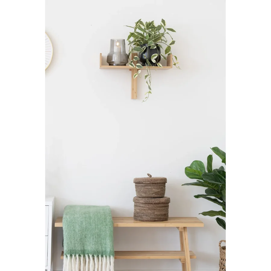 HOUSE NORDIC vase, rund - smoked gr glas (15x19)