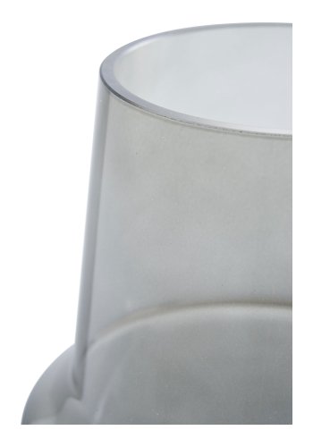 HOUSE NORDIC vase, rund - smoked gr glas (15x19)