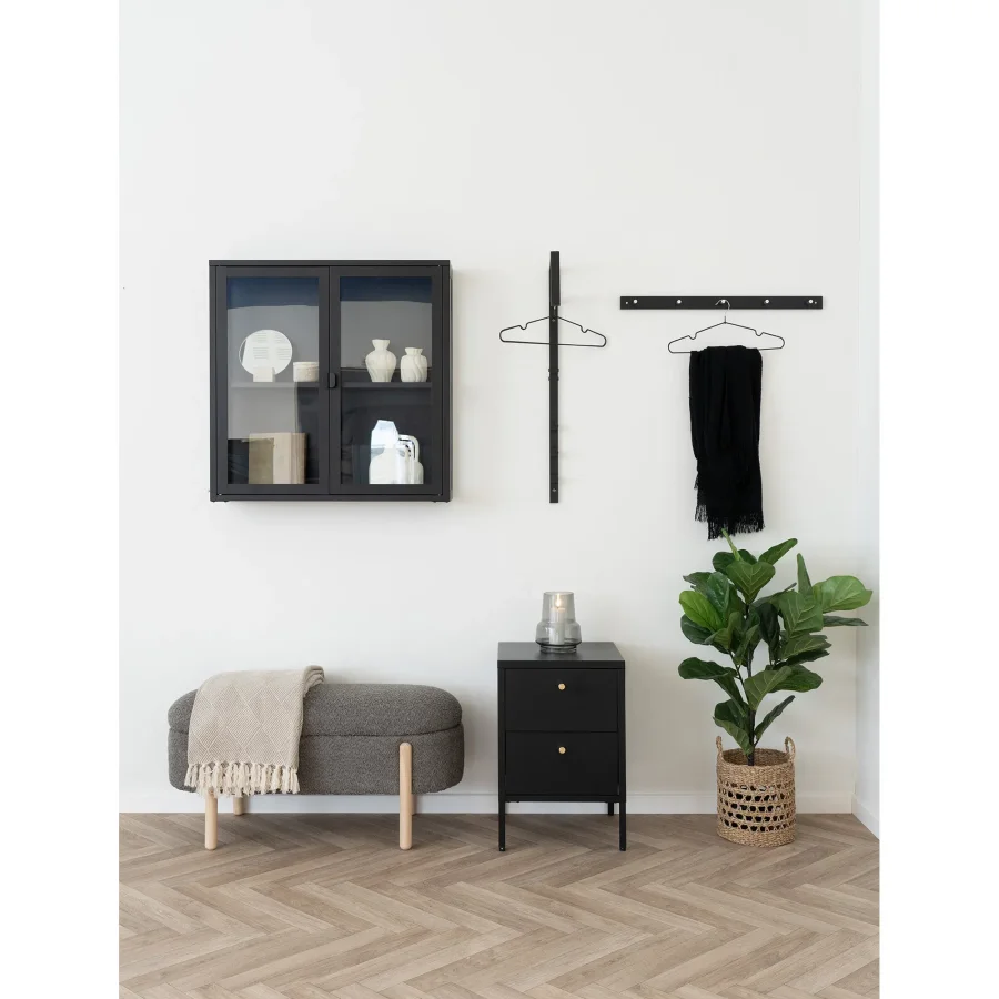 HOUSE NORDIC vase, rund - smoked gr glas (15x19)