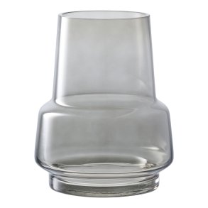 HOUSE NORDIC vase, rund - smoked gr glas (15x19)