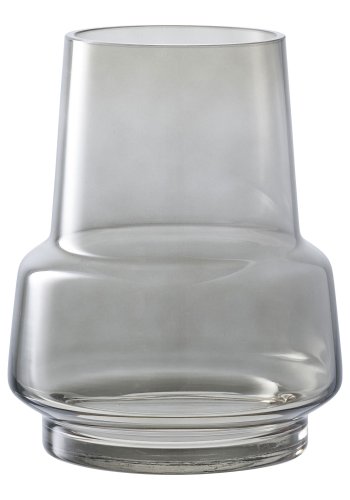 HOUSE NORDIC vase, rund - smoked gr glas (15x19)