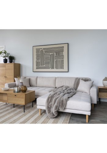 HOUSE NORDIC vase, rund - hvid/grn keramik (26x30,5)