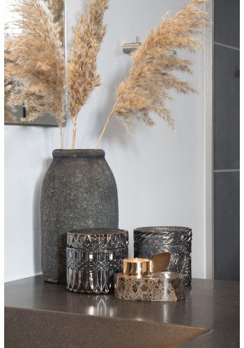 HOUSE NORDIC krukke, rund m. lg - rgfarvet glas (st af 2)