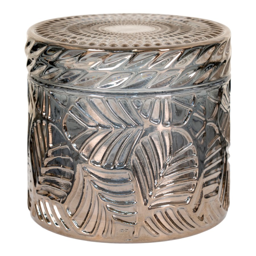 HOUSE NORDIC krukke, rund m. lg - rgfarvet glas (st af 2)