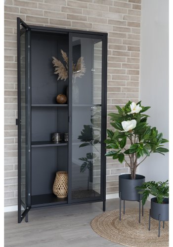 HOUSE NORDIC krukke, rund m. lg - rgfarvet glas (st af 2)