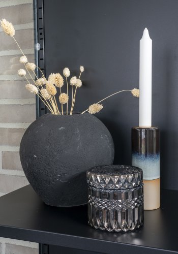 HOUSE NORDIC krukke, rund m. lg - rgfarvet glas (st af 2)