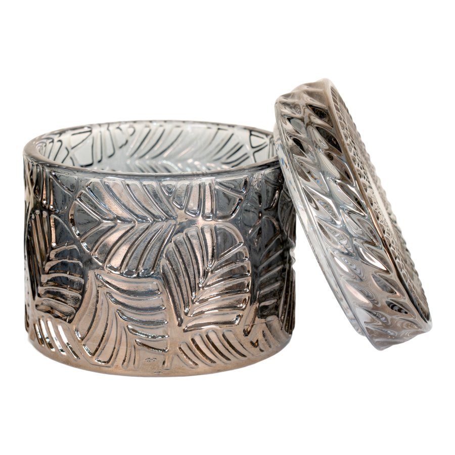 HOUSE NORDIC krukke, rund m. lg - rgfarvet glas (st af 2)