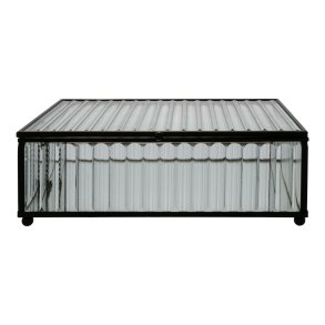 HOUSE NORDIC Santorini Boks - Boks i glas og sort metal 13x20x7 cm