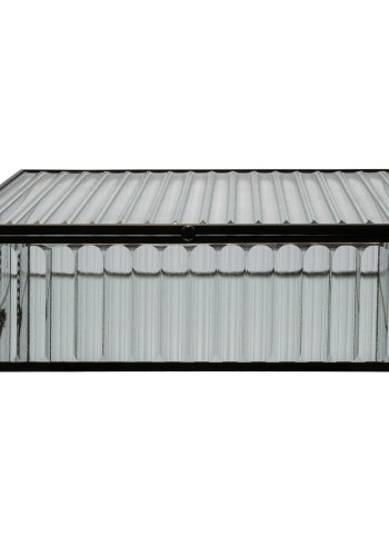 HOUSE NORDIC Santorini Boks - Boks i glas og sort metal 13x20x7 cm