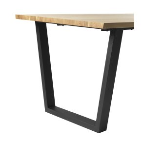 Reno bordben, U-formet - sort metal (st med 2 ben)