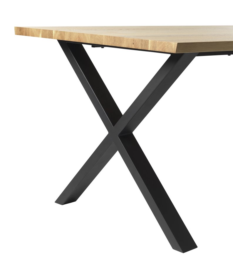 Reno bordben, X-formet - sort metal (st med 2 ben)