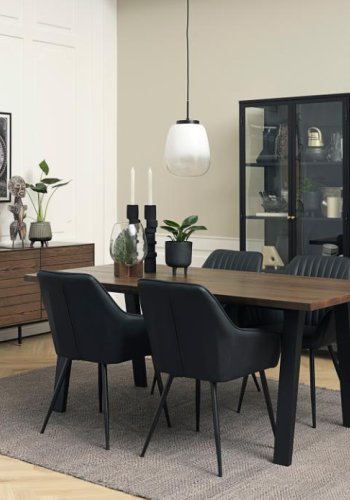 Reno bordben, N-formet - sort metal (st med 2 ben)